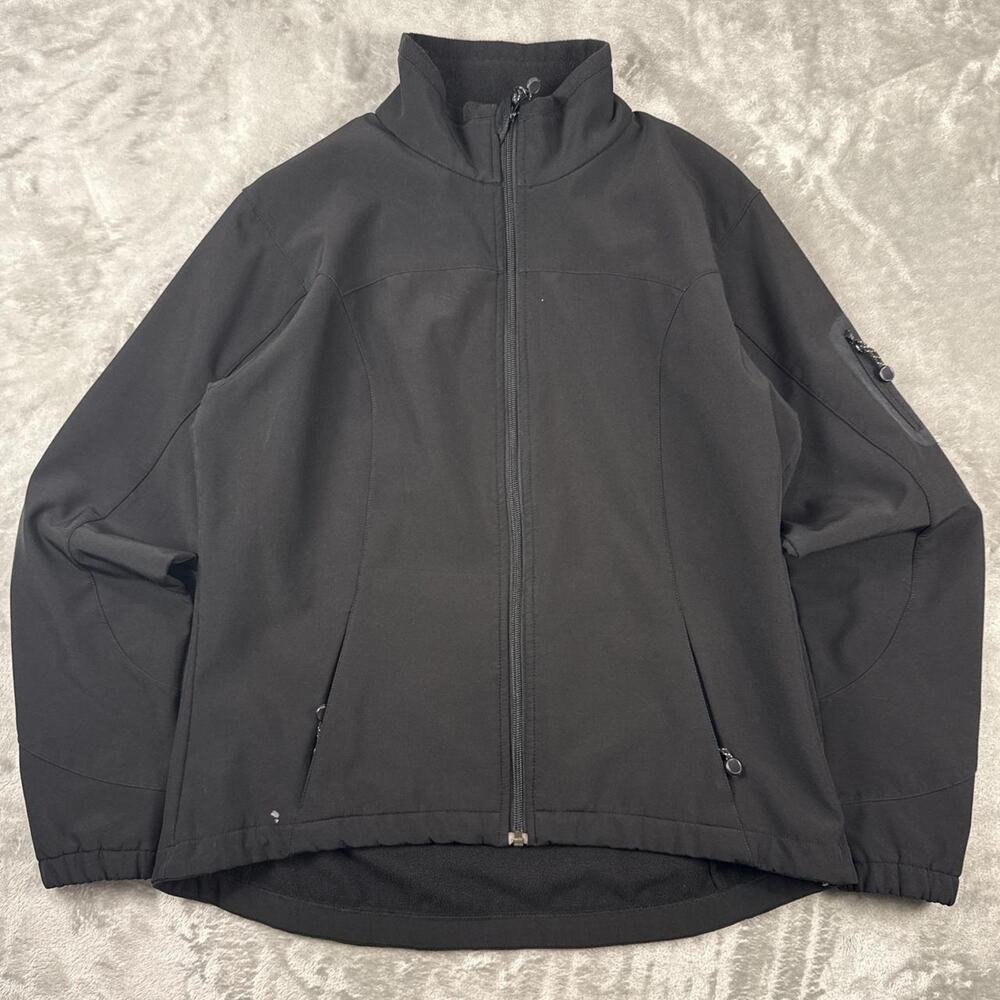 Black Diamond Mens Large Black Softshell Fleece Lined Outdoor Skiing Full Zip